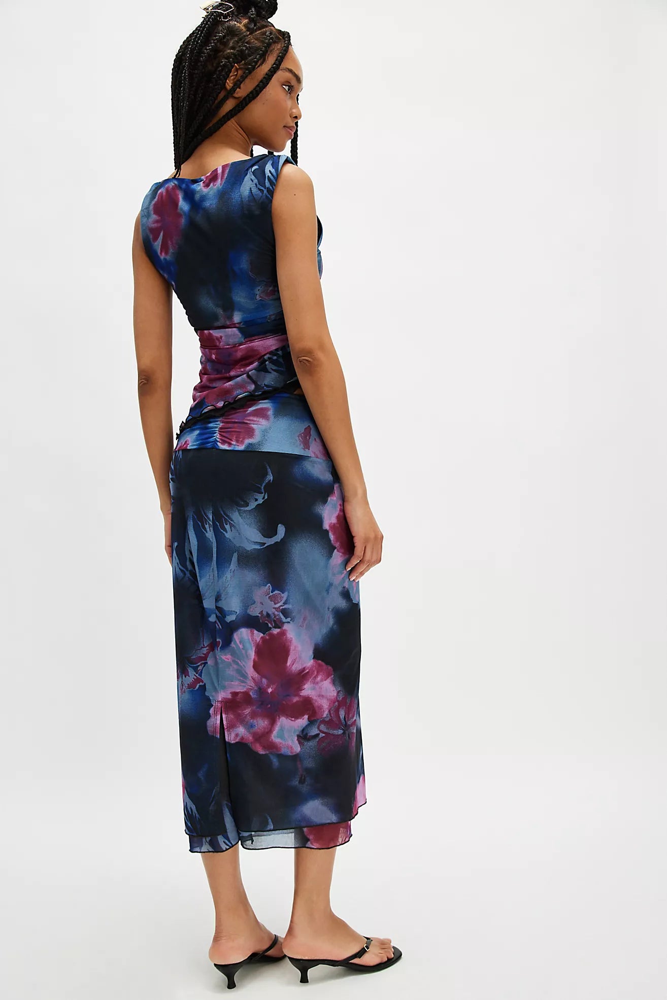 Sunset Mesh Maxi Skirt - Night Combo