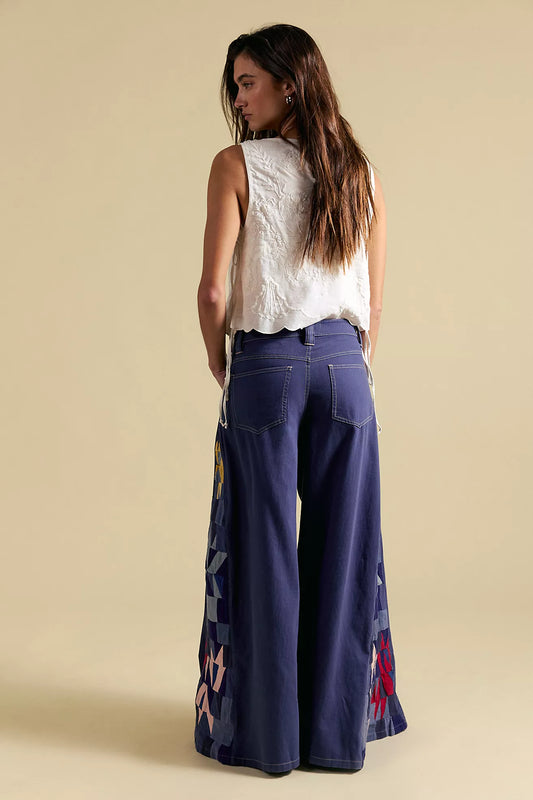 Kaleidscope Crop Jean - Starry Night