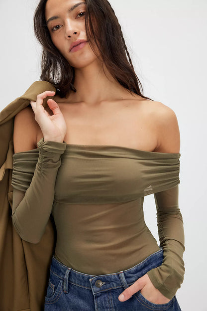 Forget Me Not Bodysuit - Olive