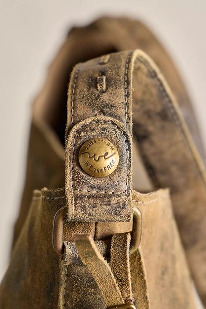 Dallas Distressed Leather Bag - Sandblasted Khaki