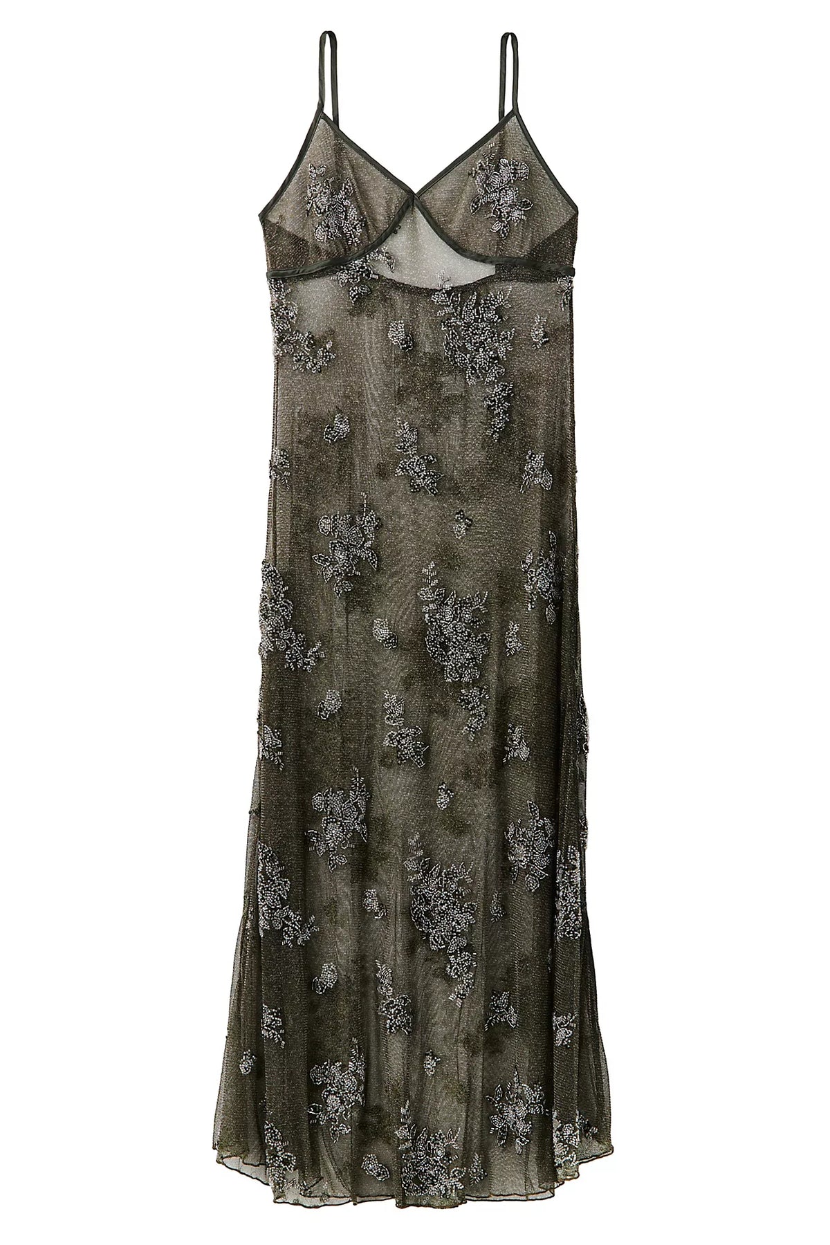Talk To Me Embellished Midi Slip Dress
