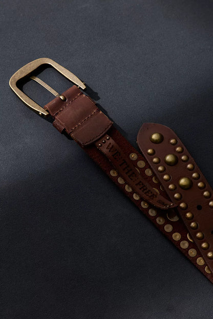Sola Stud Belt - Cognac