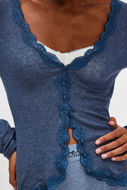 Big Love Cardi - Ocean Heather