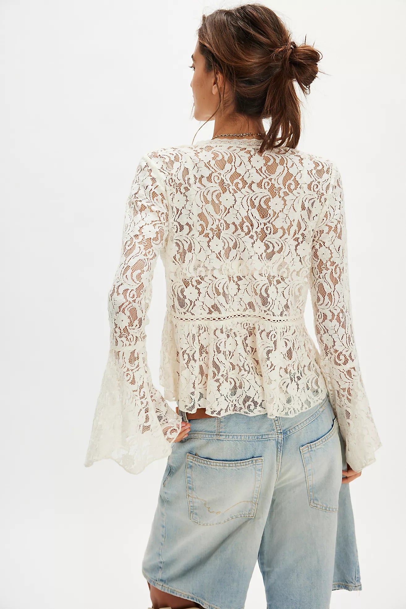 Whispering Love Lace Top - Tofu