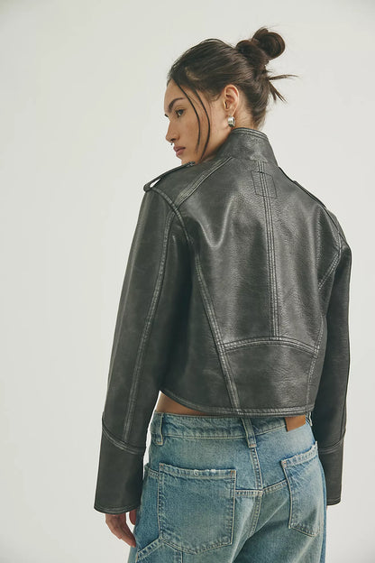 Ryland Vegan Leather Band Jacket
