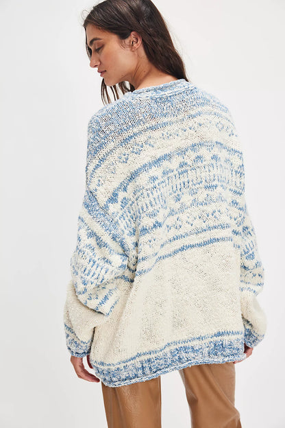Dani Pattern Sweater - Cloud Combo
