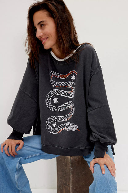 Graphic Camden Pullover - Snake