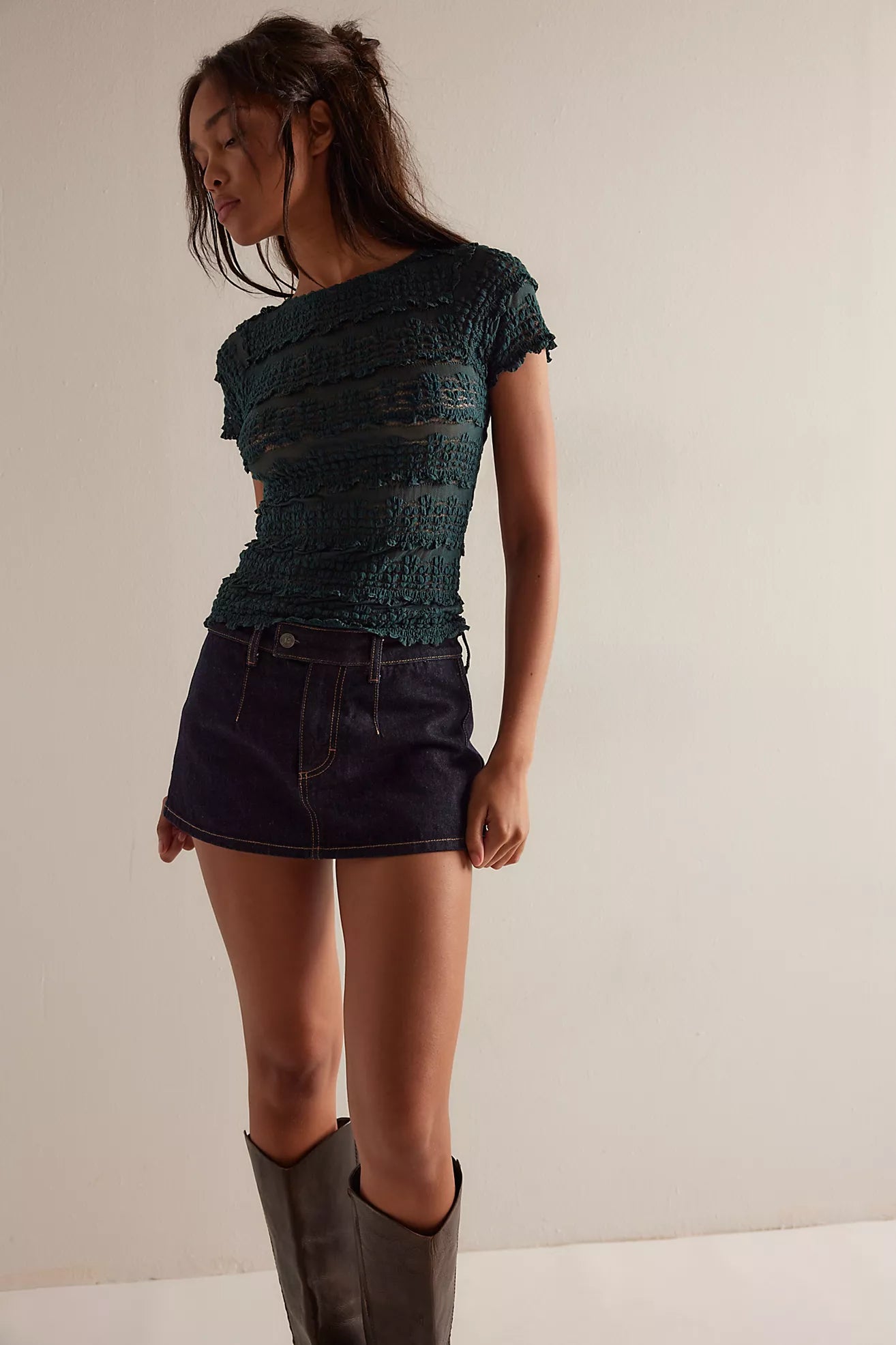 Angelina Lace Tee - Seamoss