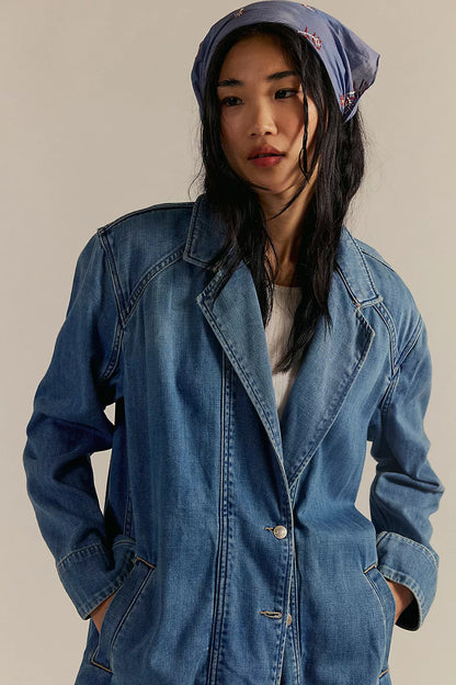 Monique Denim Duster - Sunlight Blue