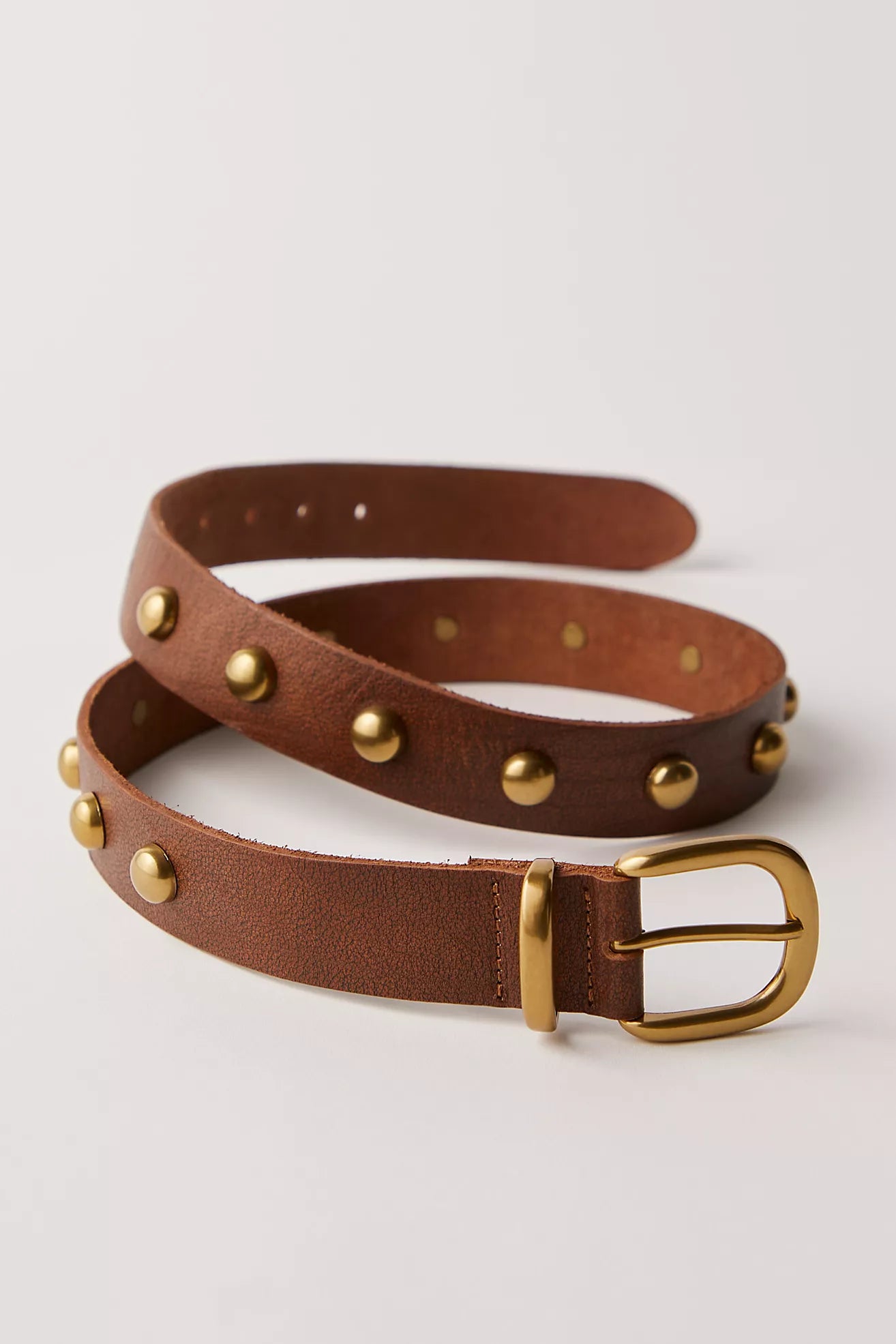 Rhodes Stud Belt - Cognac