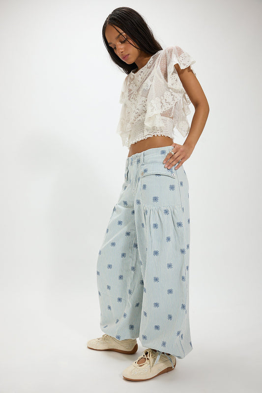 Lotus Ember Railroad Pant - indigo railroad