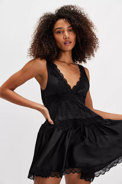 In This Groove Mini Slip - Washed Black