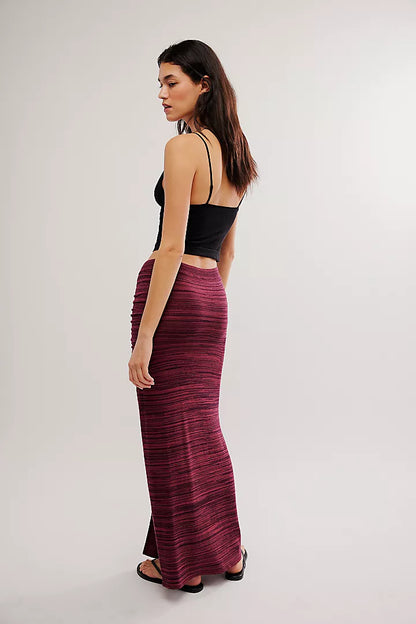 Peak Show Maxi Skirt - Earth Red