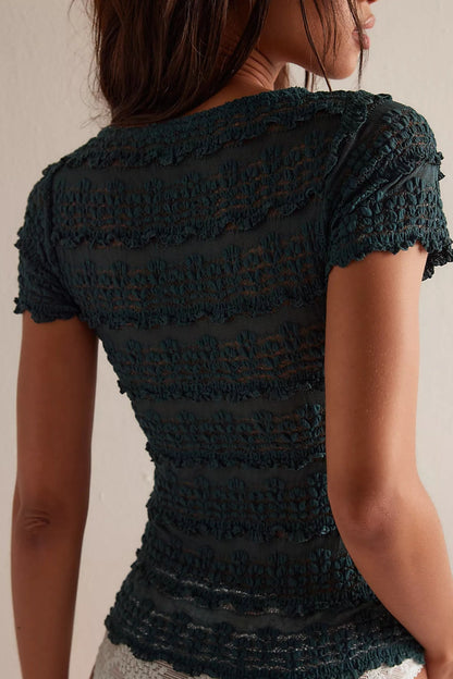 Angelina Lace Tee - Seamoss