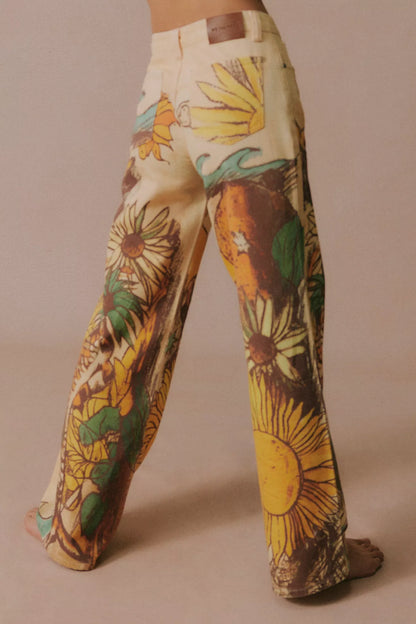 Tinsley Printed Jeans - Beach Scene