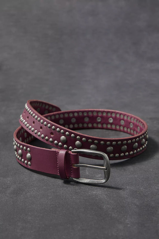 Sola Stud Belt - Rare Plum