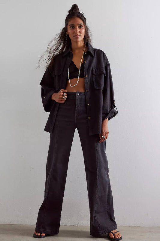 We The Free Libre Wide Leg Jeans - Cafe Noir