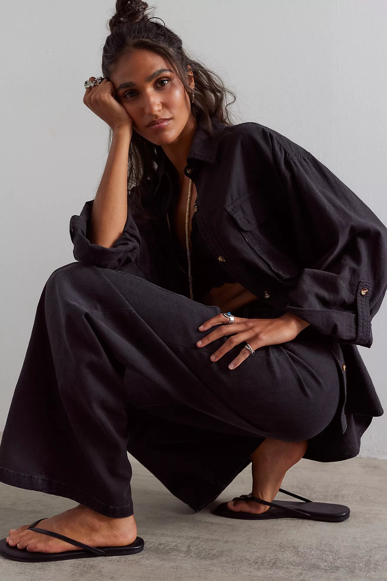 We The Free Libre Wide Leg Jeans - Cafe Noir