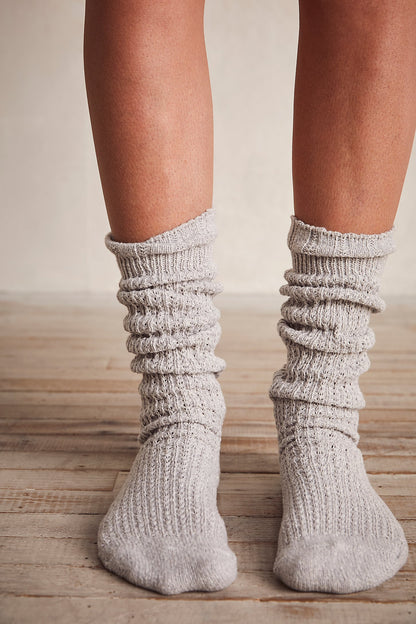 Staple Slouch Socks - Marbled Grey