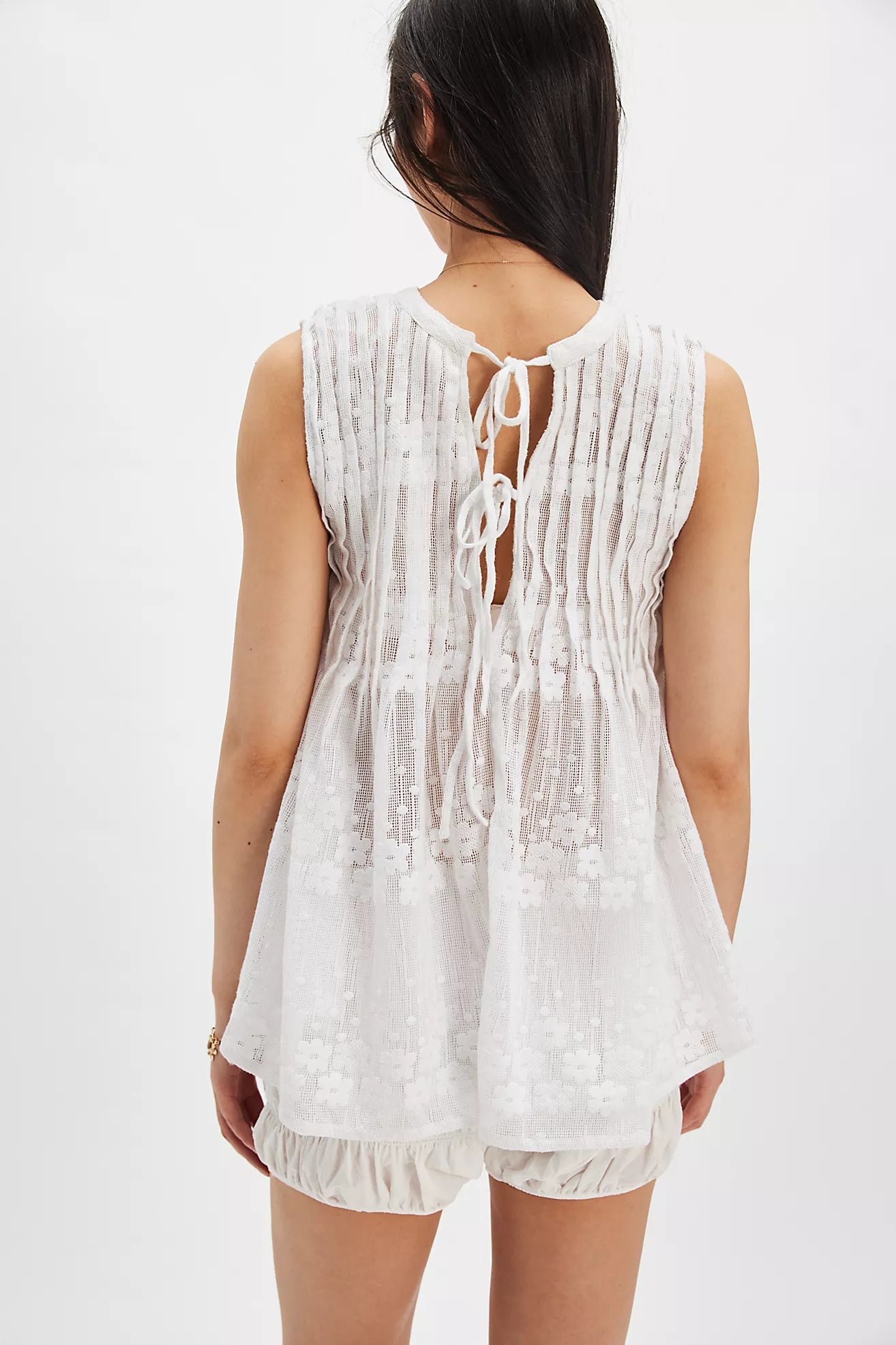 Moon Magic Mesh Tunic - Clean Ivory