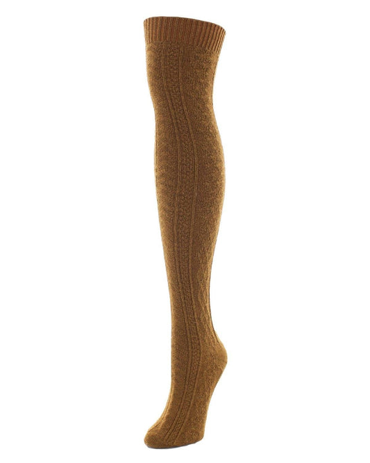 MeMoi Simple Chain Over The Knee Socks - OS / Cathay Spice