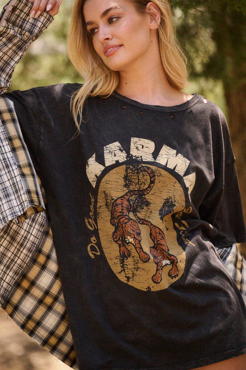 Karma Do Good Get Good Oversize Graphic Tee - La De Da