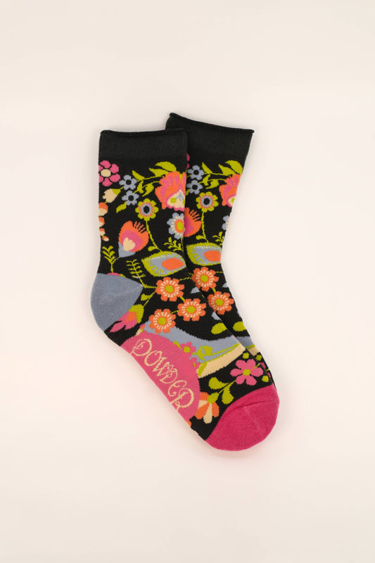 Scandinavian Flora Ankle Socks - La De Da