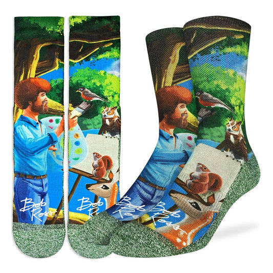 Men's Bob Ross, Painting Socks - La De Da