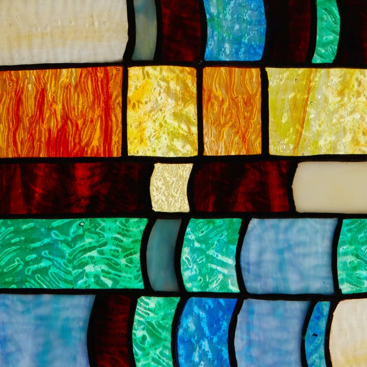 Multicolor Books Stained Glass Panel - La De Da
