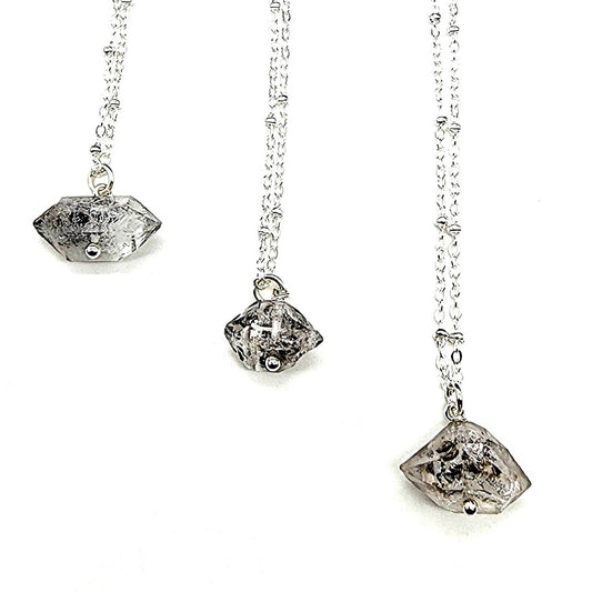 Petite Herkimer Diamond Necklace - Stainless Steel