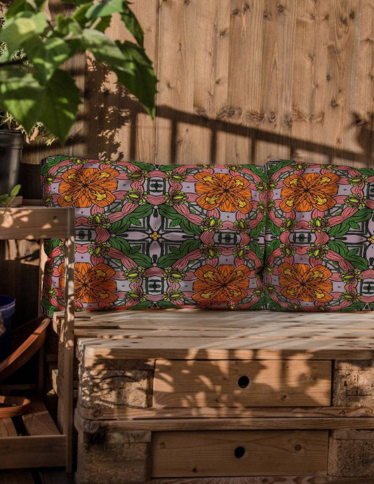 Orange Green Outdoors Cushion Cover - La De Da