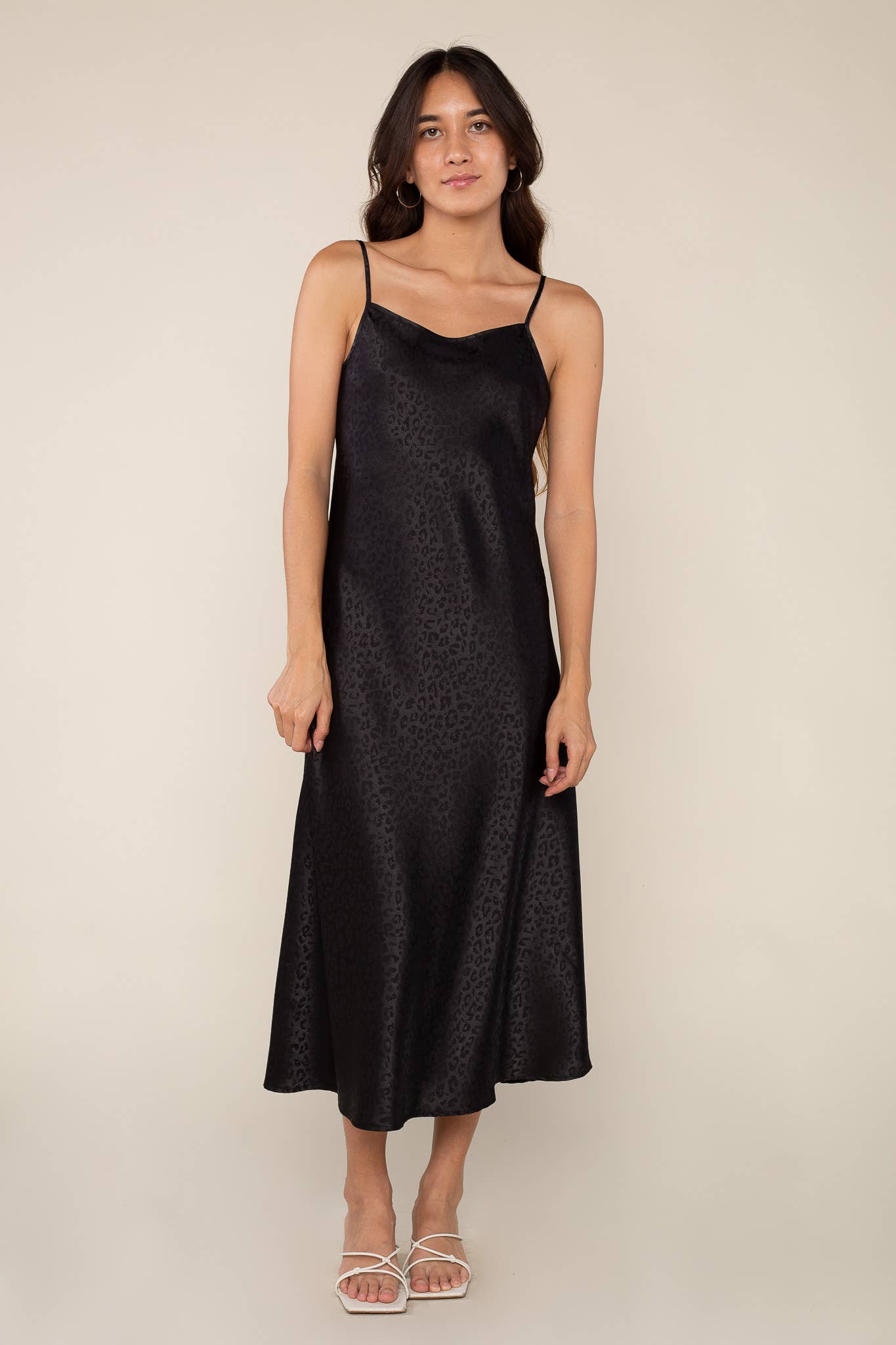 Jasmine Jacquard Dress - Plus Size: X-Large / Black - La De Da