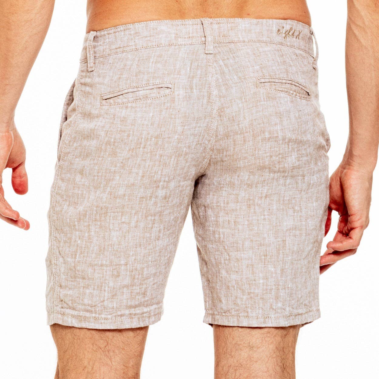 Linen Slim Fit Shorts - Beige - La De Da
