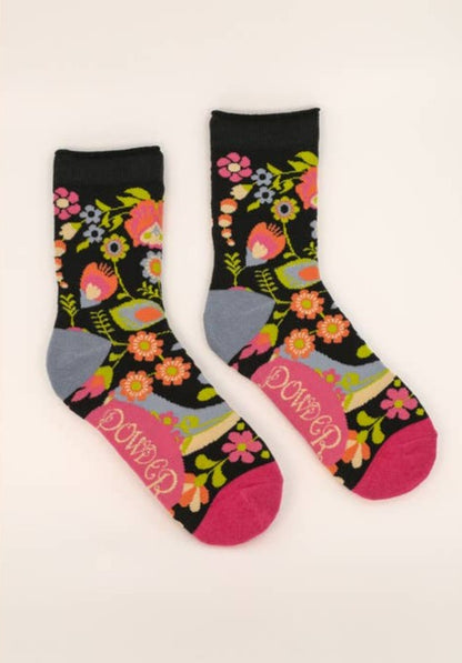 Scandinavian Flora Ankle Socks - La De Da