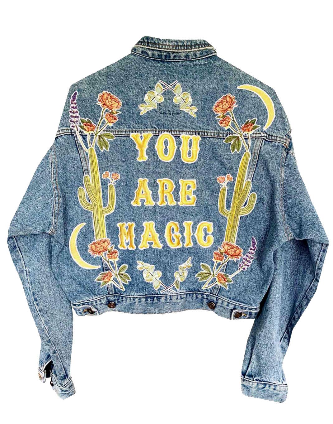 'You Are Magic' Embroidered Denim Jacket - La De Da