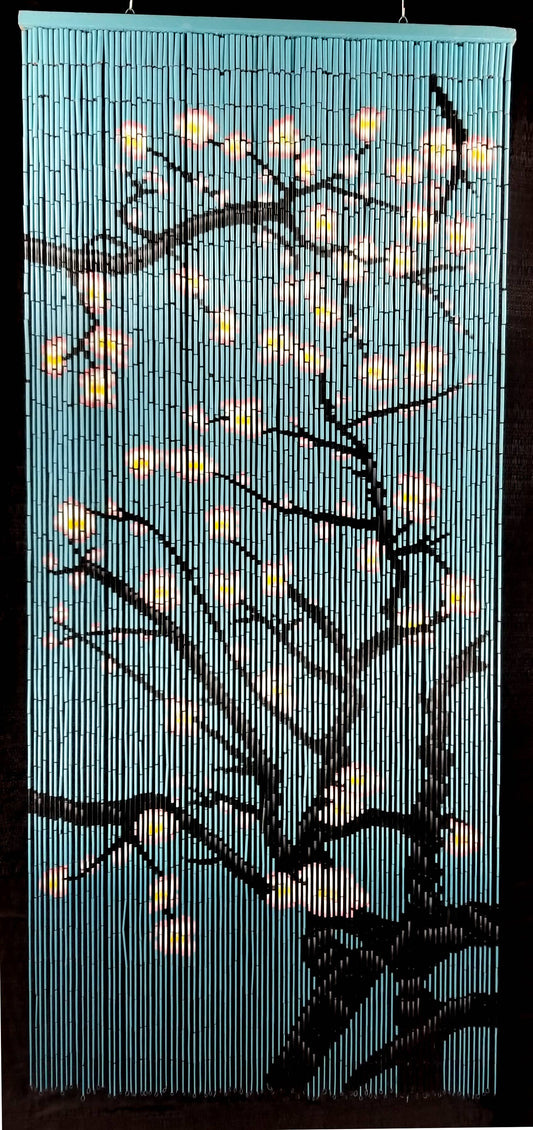 Cherry Blossom- Bamboo Beaded Curtain - La De Da