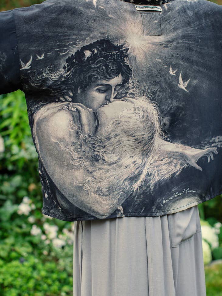 Love Conquers All Cropped Kimono - La De Da