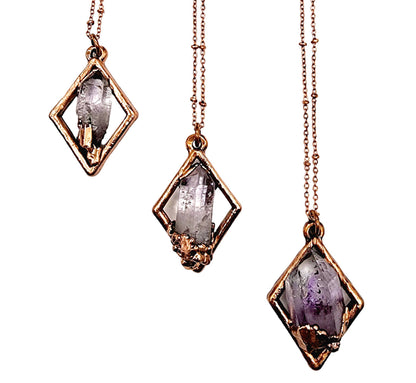 Vera Cruz Amethyst Diamond Necklace - La De Da