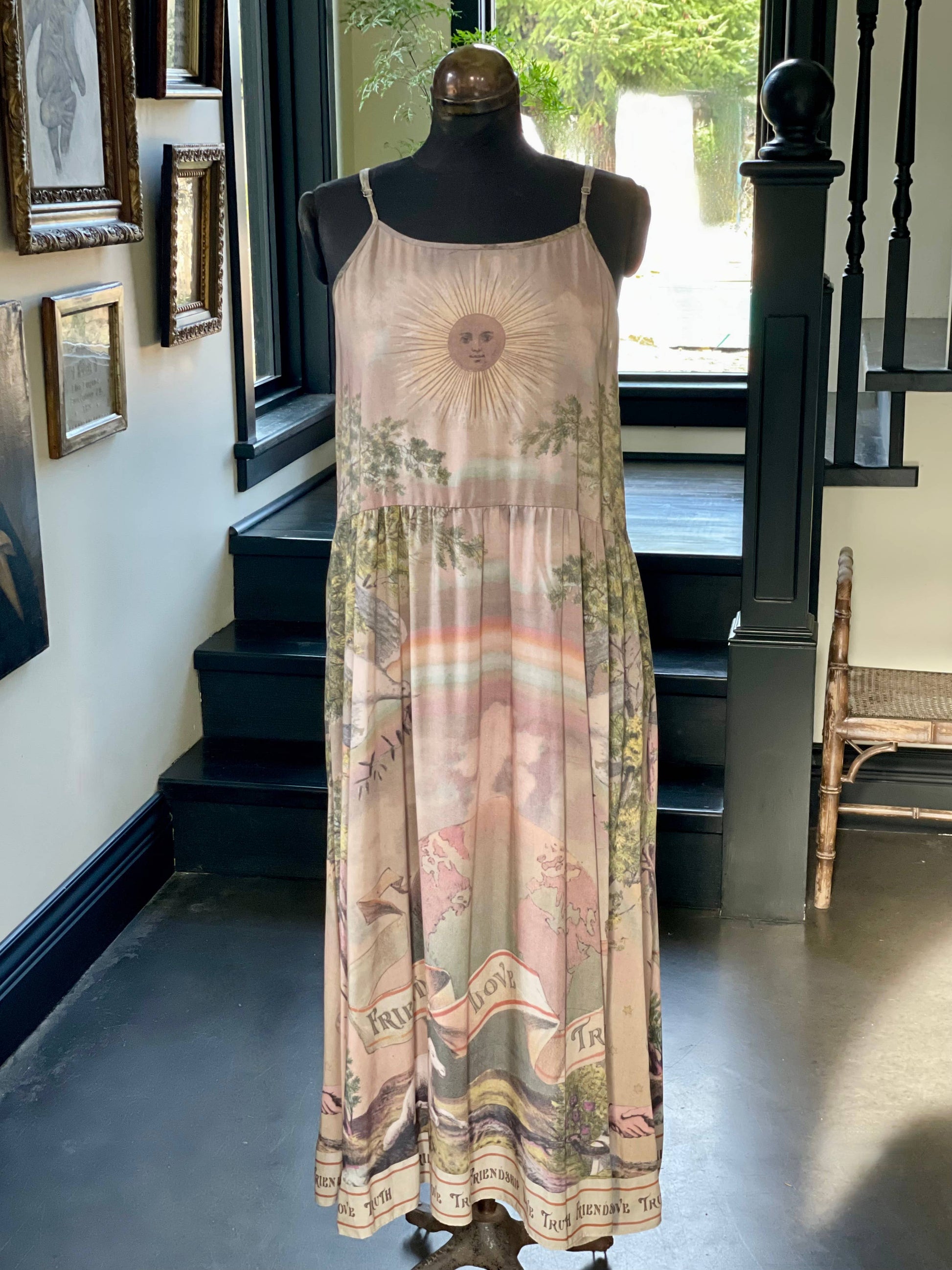 Friendship Love & Truth Vintage Wash Bohéme Slip Dress - La De Da