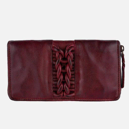 5081 Mels | Braided Leather Continental Wallet | Detachable - La De Da
