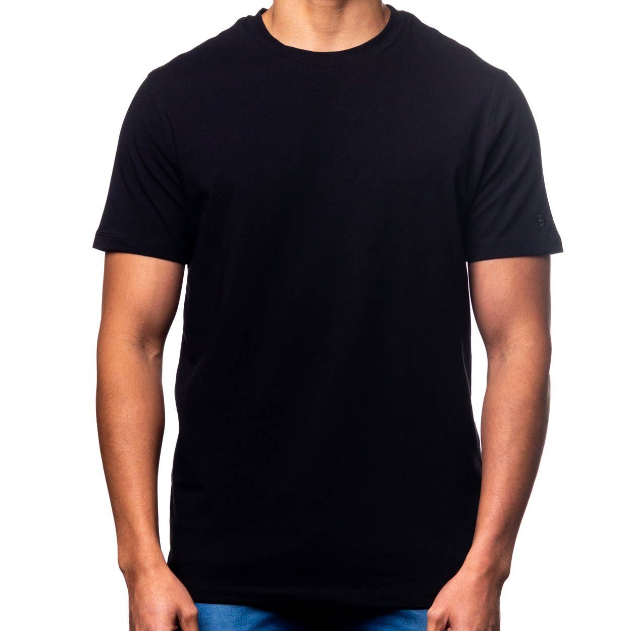 Basic Crew Neck T-Shirt - Black - La De Da
