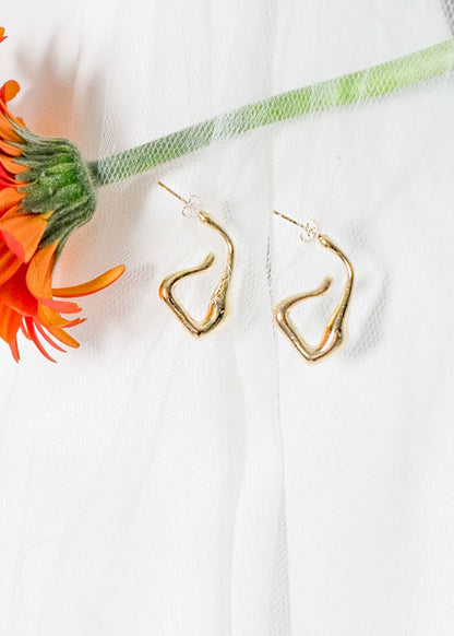Here and Now 24K Gold Plated Hoops