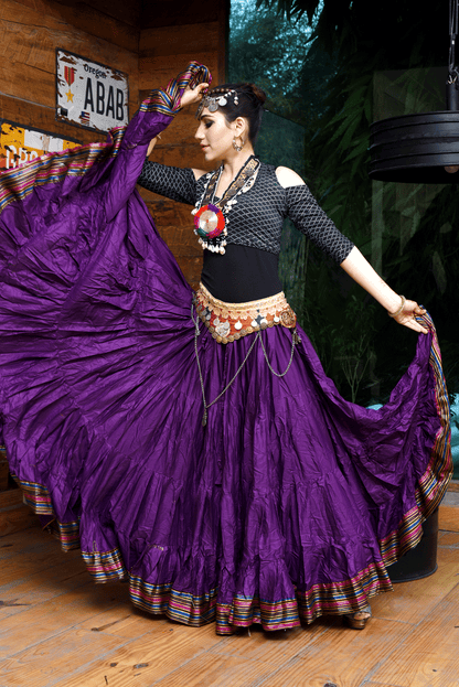 Padma Ashwarya Skirt Purple - La De Da