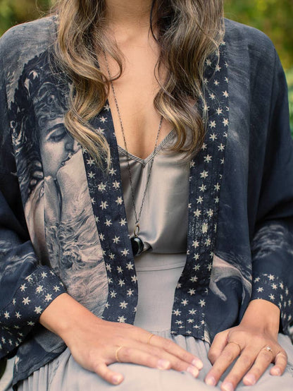 Love Conquers All Cropped Kimono - La De Da