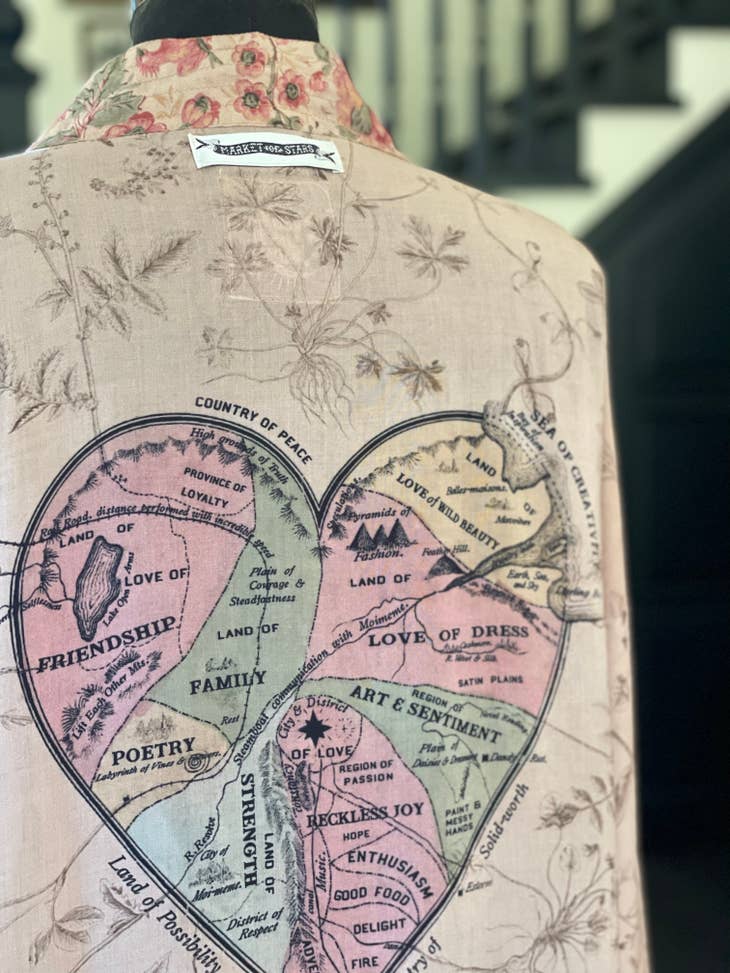 Map of My Heart Cropped Kimono - La De Da